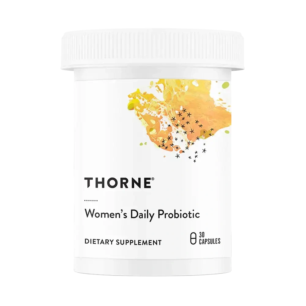 Thorne Women's Daily Probiotic for vaginal and urinary health, 30 capsules – front of bottle