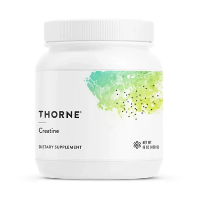 Thorne Creatine monohydrate powder, 90 servings – front of jar