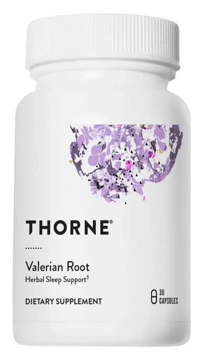 Thorne Valerian Root sleep support supplement, 30 capsules – front of bottle