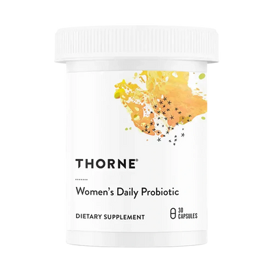 Thorne Women's Daily Probiotic for vaginal and urinary health, 30 capsules – front of bottle