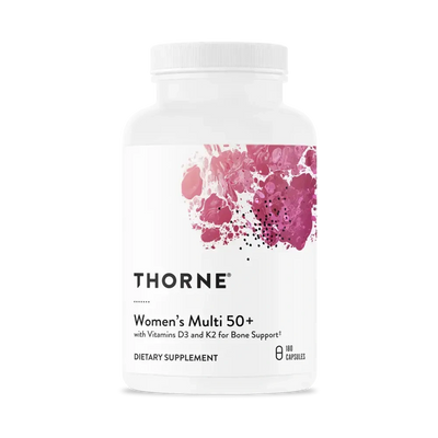 Thorne Women's Multi 50+ multivitamin for women over 50, 180 capsules – front of bottle